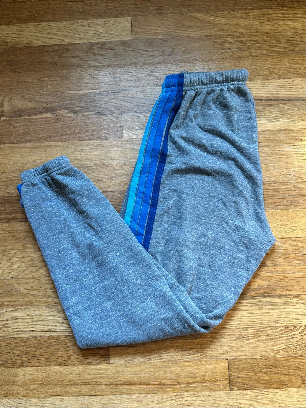 Aviator Nation Sweatpants 5 Stripe Sweatpants - Heather Grey // Blue Woman’s S